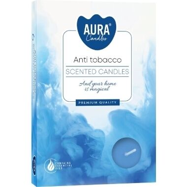 Aromātiskās tējas sveces anti tabaka Aura, 6 gab.