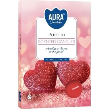 Aromātiskās tējas sveces Passion Aura, 6 gab.