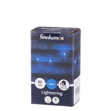 Spuldzīšu virtene zila, 80 LED, Finnlumor