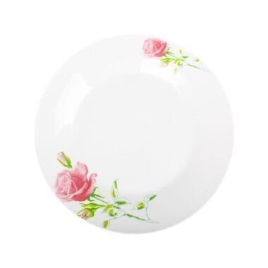 Deserta šķīvis ar rozā rozēm, 19 cm