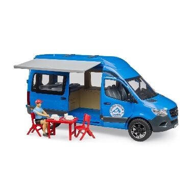 Rotaļu kemperis Mercedes-Benz Sprinter zils ar figūriņu, Bruder