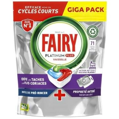 Trauku mazgāšanas kapsulas Platinum Plus Fairy, 71 gab.