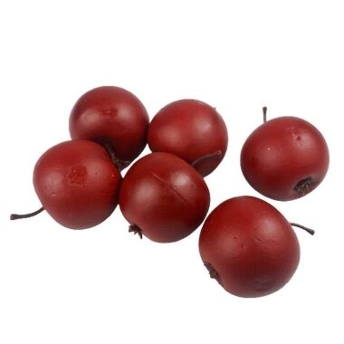 Dekoratīvi sarkani āboli, 6 gab.