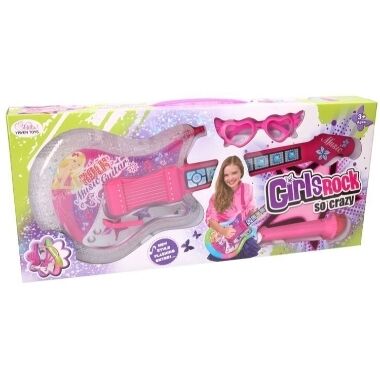Rotaļu elektriskā ģitāra ar mikrofonu, Girls Rock