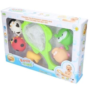 Vannas rotaļlieta dzīvnieki un ķeršanas tīkls