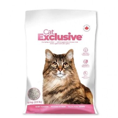 cementējošās smiltis ar bērnu pūdera aromātu Cat Exclusive Baby Powder, 10 kg