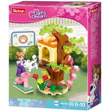 Konstruktors kaķu rotaļu māja Sluban, 82 gab.