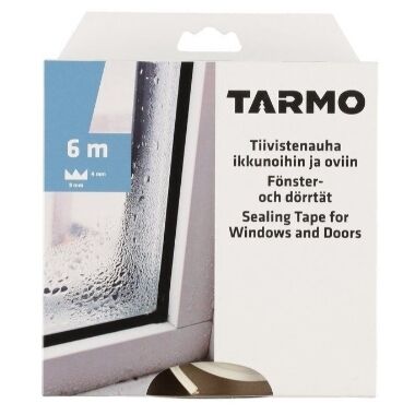 Blīvgumija logiem E-profils balta Tarmo, 6 m