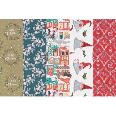 Dāvanu iesaiņošanas papīrs Ziemassvētku Winteria, 10m x 70cm, 1 gab.