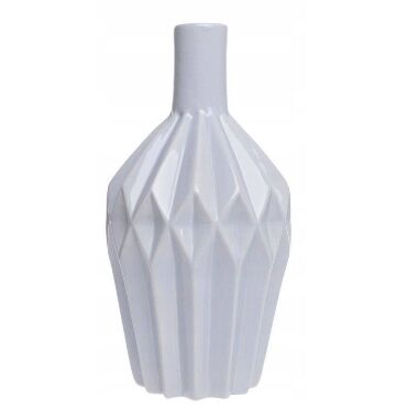 Keramikas vāze pelēka, origami, 23 cm