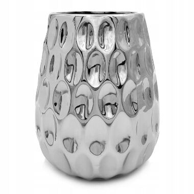 Keramikas vāze sudraba, 16 cm