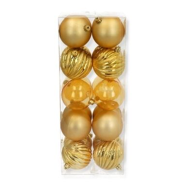 Egļu bumbiņas zelta, 20 gab.