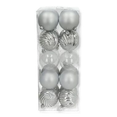 Egļu bumbiņas sudraba, 20 gab.