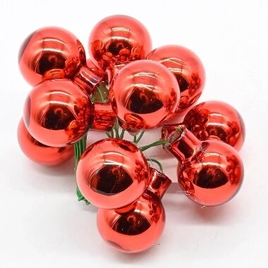 Dekoratīvas bumbiņas uz drāts, 10 gab.