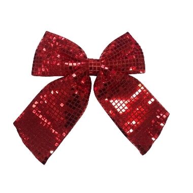 Ziemassvētku bante sarkana spīdīga, 1 gab.