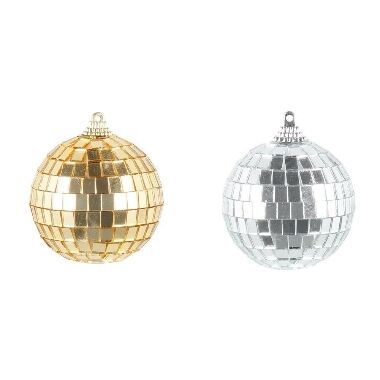 Plastmasas bumbiņas eglītei disko 6 cm Oris, 6 gab.