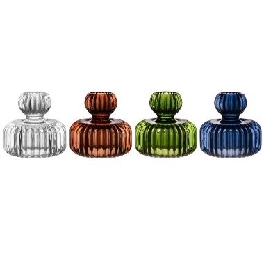 Stikla svečturis Stripe 4Living, 7,5 cm