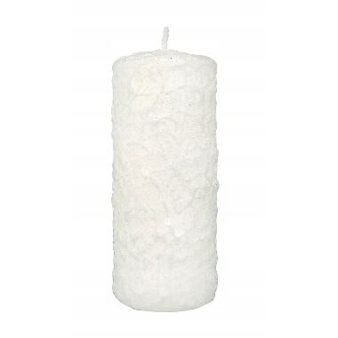 Cilindra svece balta sniega pika liela Artman, 1 gab.