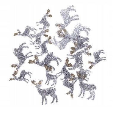 Briedīši sudraba spīdīgi, 20 gab.