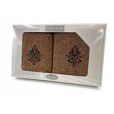 Dvieļu komplekts gaiši brūns dāvanu kastē, Greno