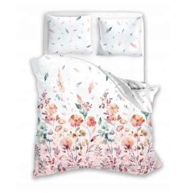 Gultas veļas komplekts Ziedi balts, 1 gab.