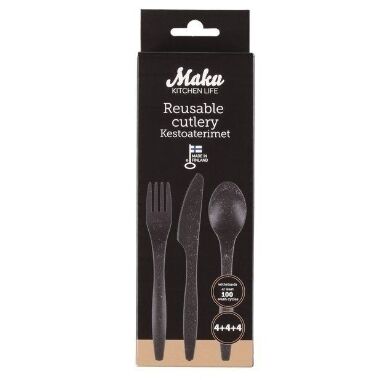 Atkārtoti lietojams virtuves piederumu komplekts Maku, 12 gab