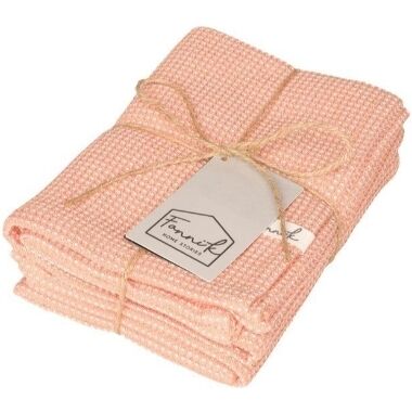 Virtuves dvieļu komplekts persika krāsa Bamboo Fanni K, 2 gab.