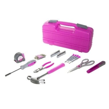 Rozā instrumentu komplekts, 39 gab.