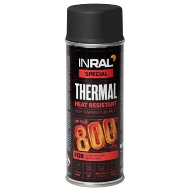 Karstumizturīga krāsa melna matēta, 400 ml