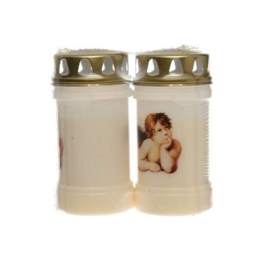 Kapu svece ar eņģeli Polar, 2 gab.